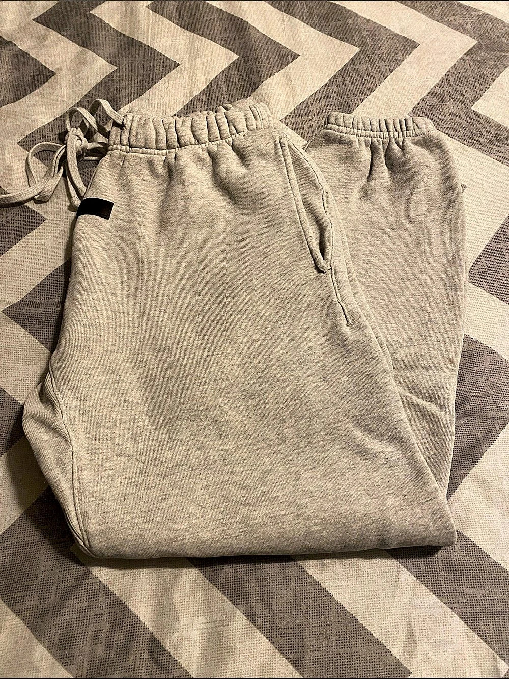 Essentials Sweatpants Gray XS Cotton Blend Joggers